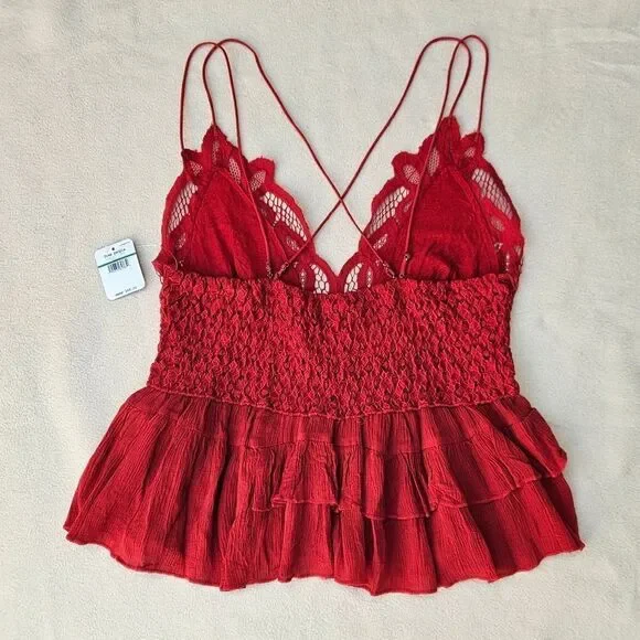 Free People Adella Cami Red Top - Picture 9 of 11